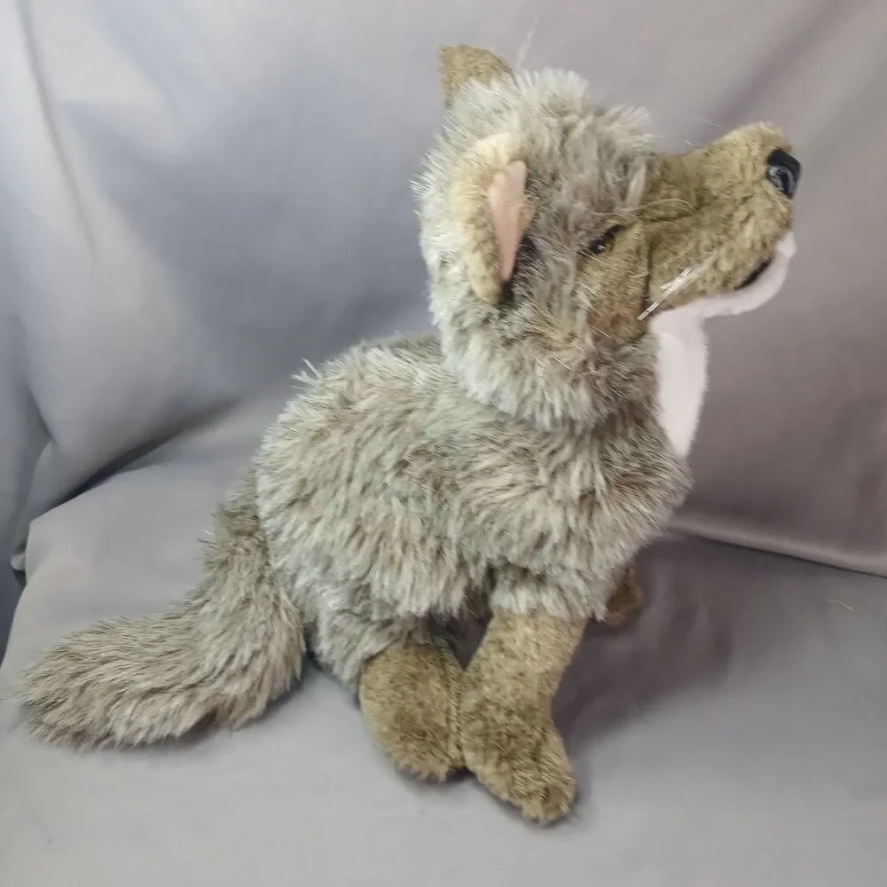 Folkmanis Coyote Hand Puppet Plush Preowned 11FM010 Puppy Size 16